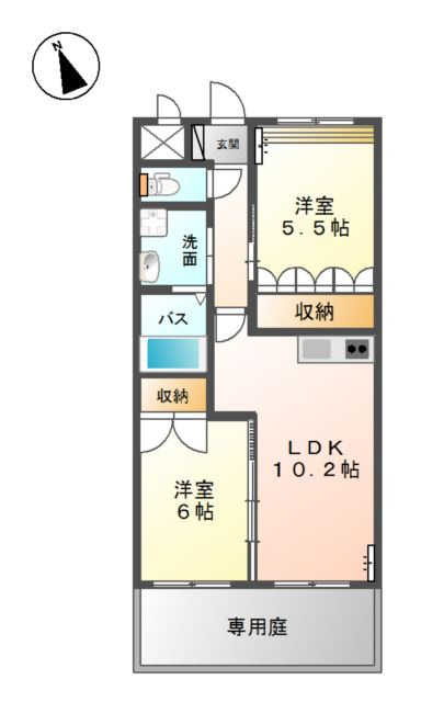 アヴァンティ壱番館の間取り