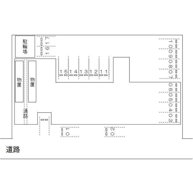 岐阜市岩地１丁目の賃貸マンションの駐車場|配車図