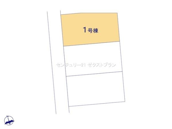 太田第1新田花香塚町 1号棟の区画図|区画図