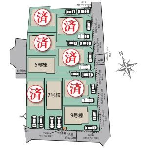 横浜市瀬谷区橋戸３丁目の新築一戸建の区画図|最終3棟の販売です！
お気軽にお問合せ下さい！