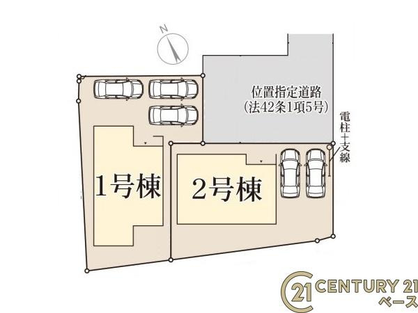 リーブルガーデン三輪 １号棟 ／新築一戸建の区画図|■こちらの物件は１号棟です！■