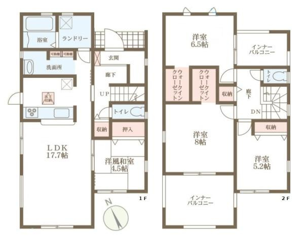 リーブルガーデン三輪 １号棟 ／新築一戸建の間取り