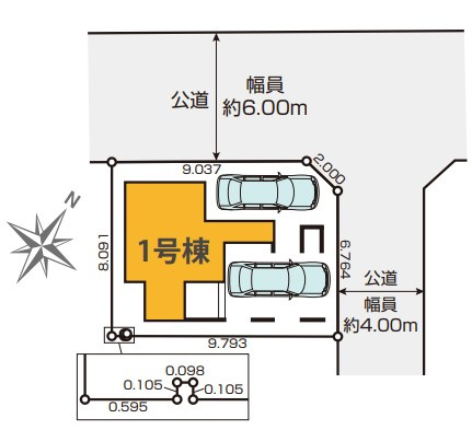 川越市熊野町2期全1棟　新築戸建の区画図