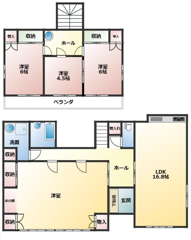 藤岡市中島　【リフォーム済・中古住宅】の間取り