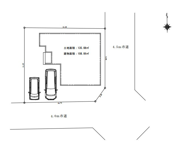入間市鍵山第2全1棟　新築戸建の区画図