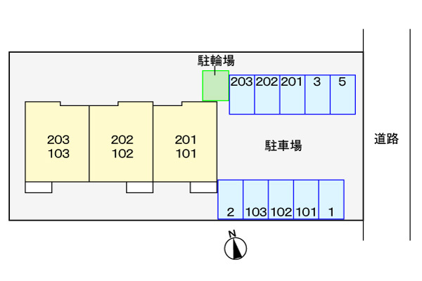 ノースショアの区画図