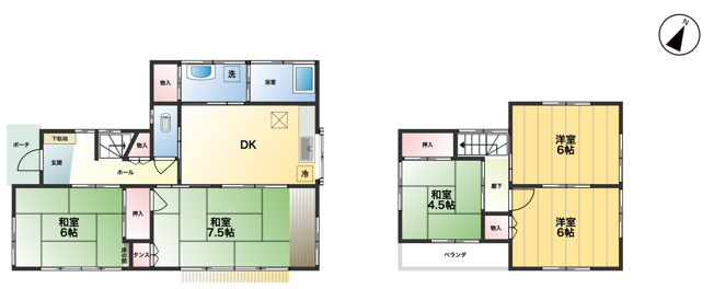 【間取り】 | 羽生市南7丁目　中古戸建　