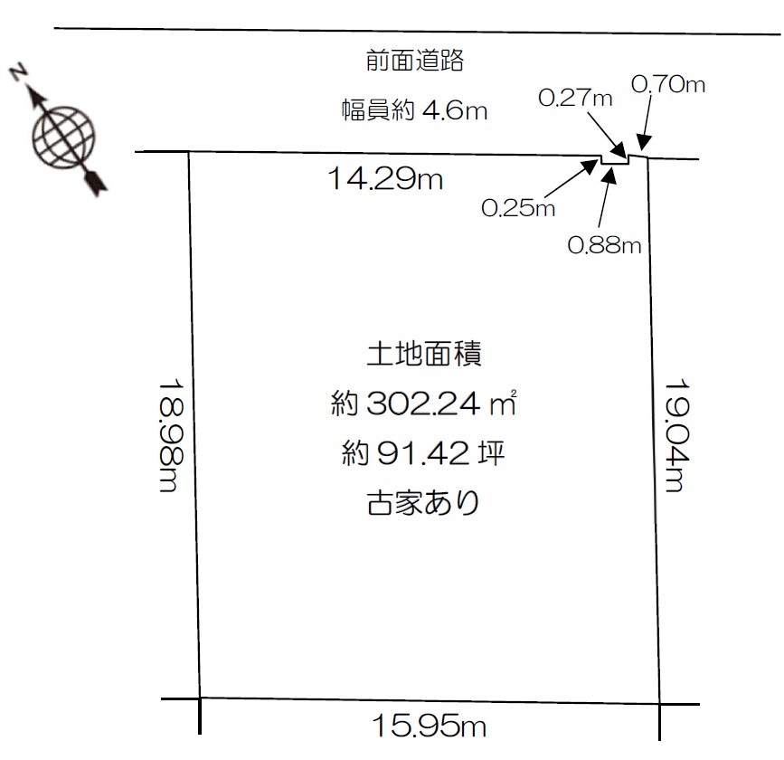 ゆずり葉台二丁目土地の土地図