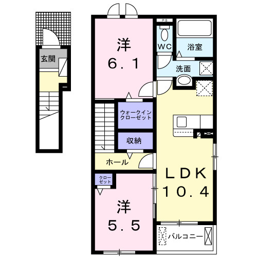 コンフォースＨＩＳＡＧＯの間取り