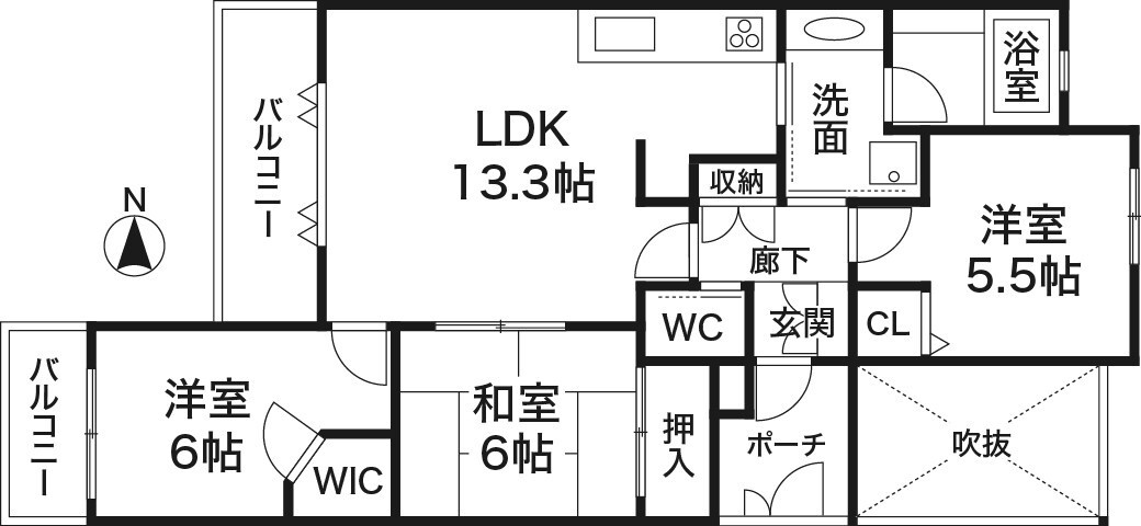 ワコーレ霞ヶ丘景彩館の間取り