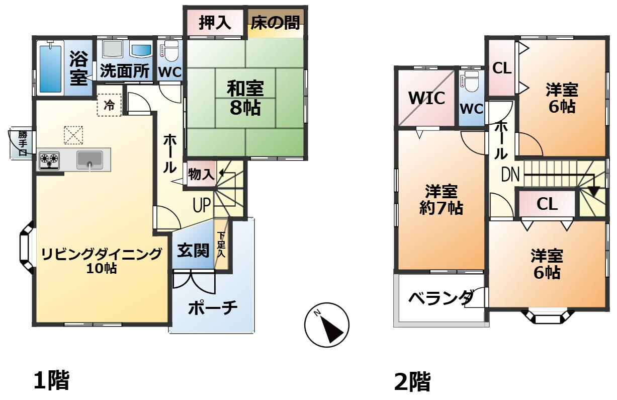 高島市今津町南新保中古戸建の間取り