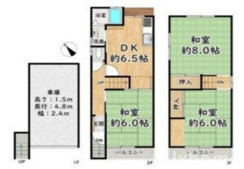 茨木市豊川4丁目貸家の間取り