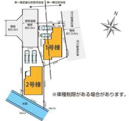 泉区新橋町 新築戸建 5249万円の区画図