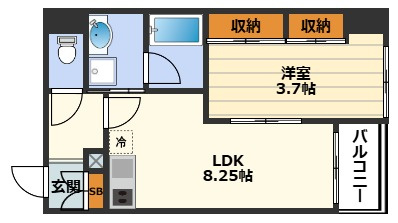 コンフォート松ヶ枝Ⅰの間取り
