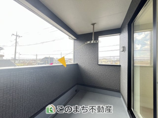 【バルコニー】 | CRADLE GARDEN小山市東間々田第7　7 | 雨でも安心のインナーバルコニーです！
