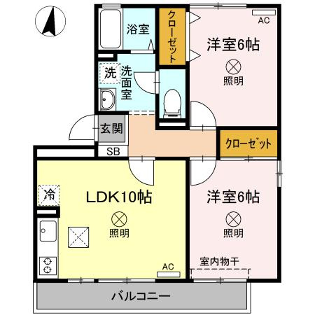 ラフィネ高柳の間取り