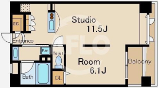 【間取り】 | プライムアーバン堺筋本町 | プライムアーバン堺筋本町　開放的な室内