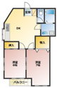 【間取り】 | 使い勝手の良い2DKの間取り ！