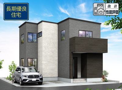 【外観パース】 | 静岡市駿河区下川原5丁目 9期 新築一戸建て 4号棟 | 外観パースです