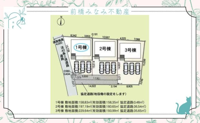【新築】伊勢崎市境米岡第3　１号棟(全３棟)　クレイドルガーデン　新築建売分譲