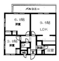 【間取り】 | 2DK／54.27㎡【ヴェール小日向】