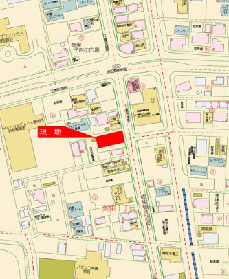 売土地　中央区葵東一丁目の地図