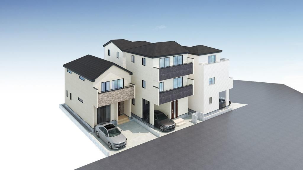 所沢市南住吉　新築戸建て　全4棟　ハートフルタウンの外観パース