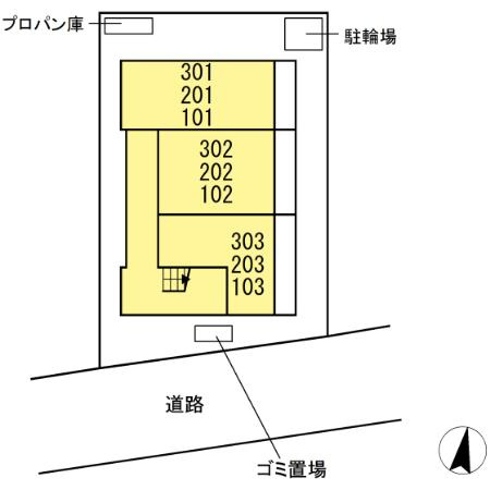サンキエーム前橋の区画図|高崎、前橋のお部屋探しはエンドスケープまで！お客様の理想お聞かせ下さい♪