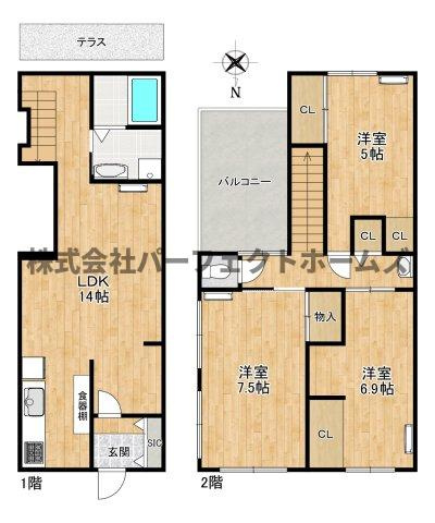 DMハイツ松丘の間取り