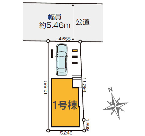 練馬区栄町　心惹かれる魅力的な街　限定1棟の区画図
