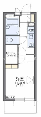レオパレスグリーンアンバーの間取り