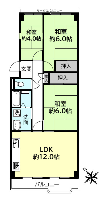 ハイラーク明石の間取り