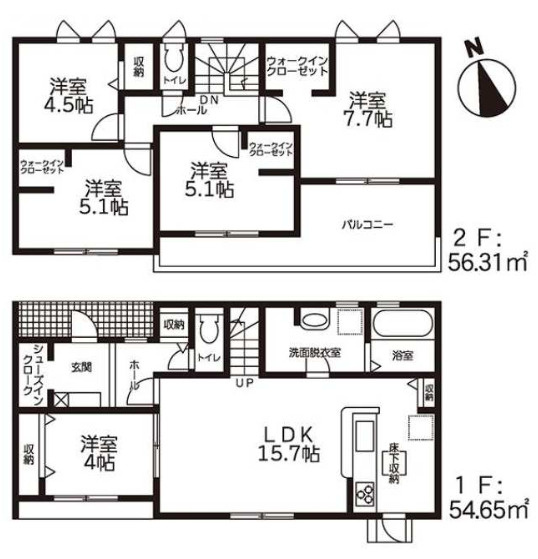売新築戸建　中央区舞阪町弁天島の間取り