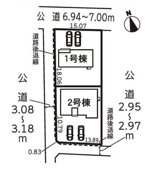 売新築戸建　中央区舞阪町弁天島の区画図
