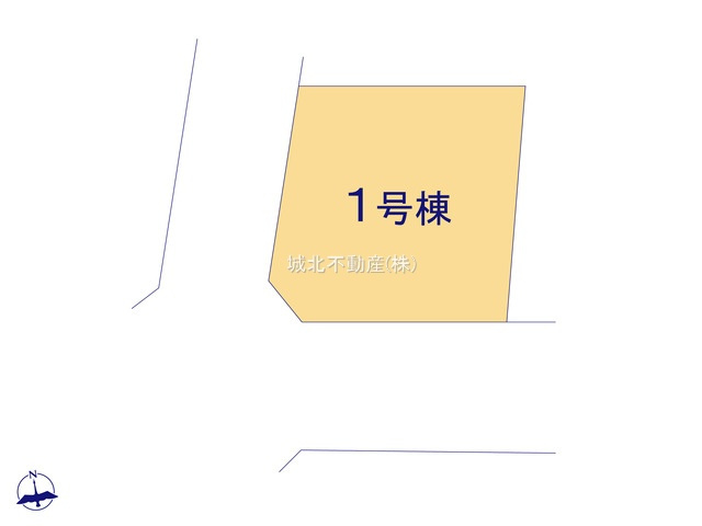 練馬区富士見台２丁目 限定1棟の区画図|土地面積81.33㎡ 南側約5.0ｍ公道×西側4.0ｍ道路に面する開放感ある角地です