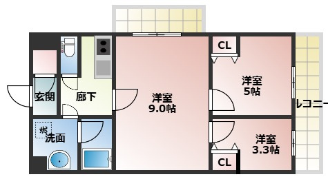 THE MUSIC COURTの間取り