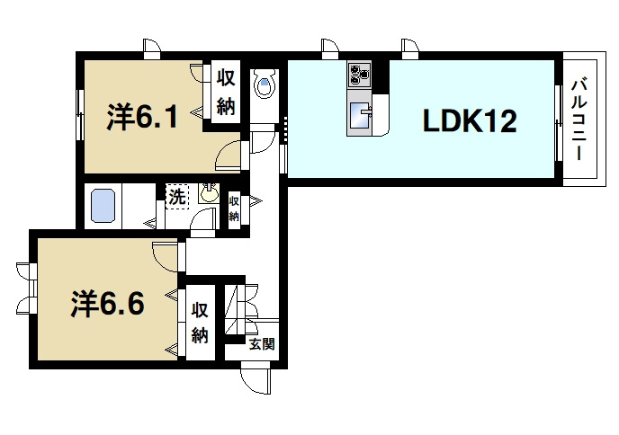 シャーメゾン　フィオールの間取り