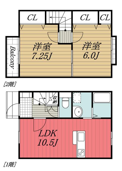 【間取り】 | フォレストサイド富里　C