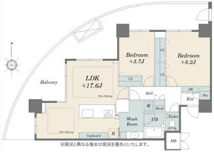 【間取り】 | ゲートシティ大崎サウスパークタワー