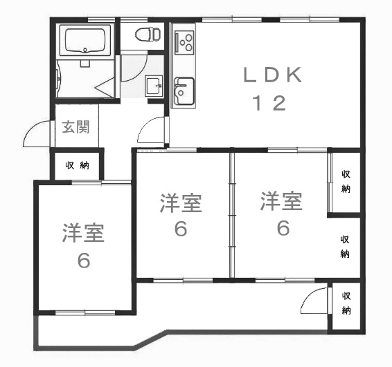【間取り】 | 一言寺団地C1棟