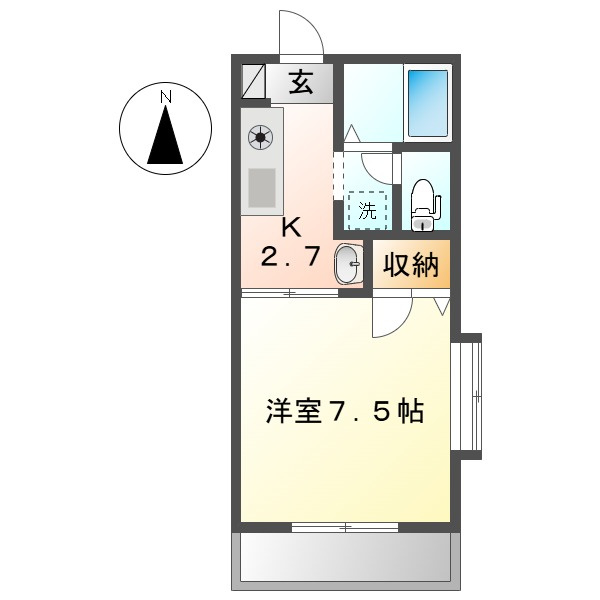 ノースヴェレッジ　Ａの間取り