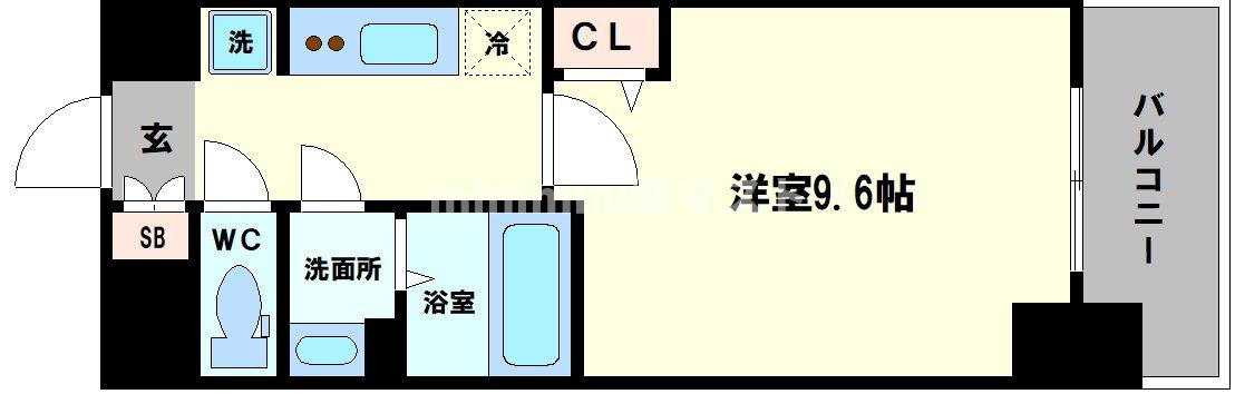 ソルテラスNAMBAフロントの間取り