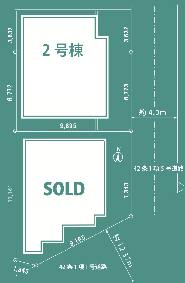 【仲介手数料無料】所沢市花園全２棟２号棟　所沢市の新築住宅なら西武ハウジングの区画図