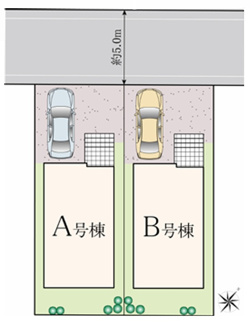 【区画図】 | 【仲介手数料無料！！】日野市東平山2丁目　新築戸建て（全2棟）A号棟　4090万円
