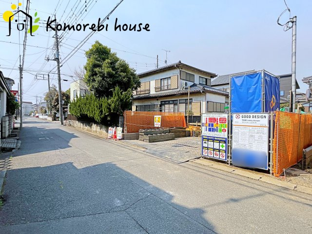 桶川市東2丁目　2期　新築一戸建て　ブルーミングガーデン　01の前面道路含む現地写真|26.3.14撮影済み