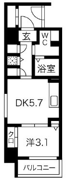 サニーハウス南堀江の間取り