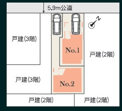 市川市福栄３丁目３１７②の区画図