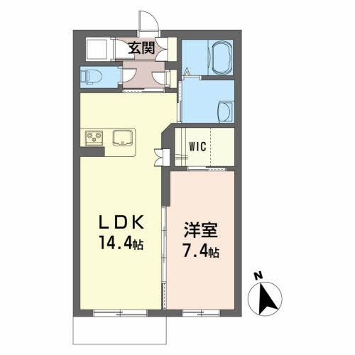 メゾンマスト盛南中央Ⅲの間取り
