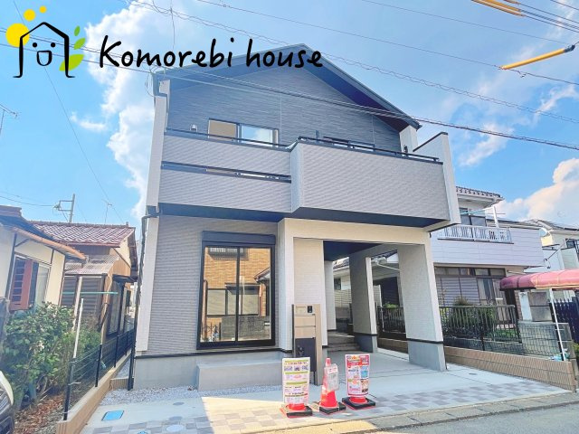 桶川市東2丁目　3期　新築一戸建て　ブルーミングガーデン　01の外観|外観は落ち着いています