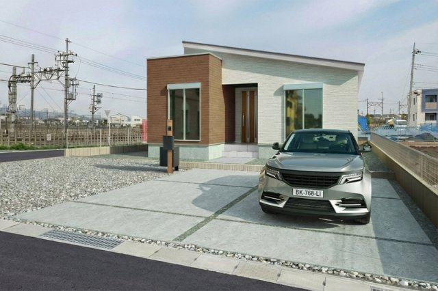 栃木市平柳町3丁目　新築戸建3-1の駐車場